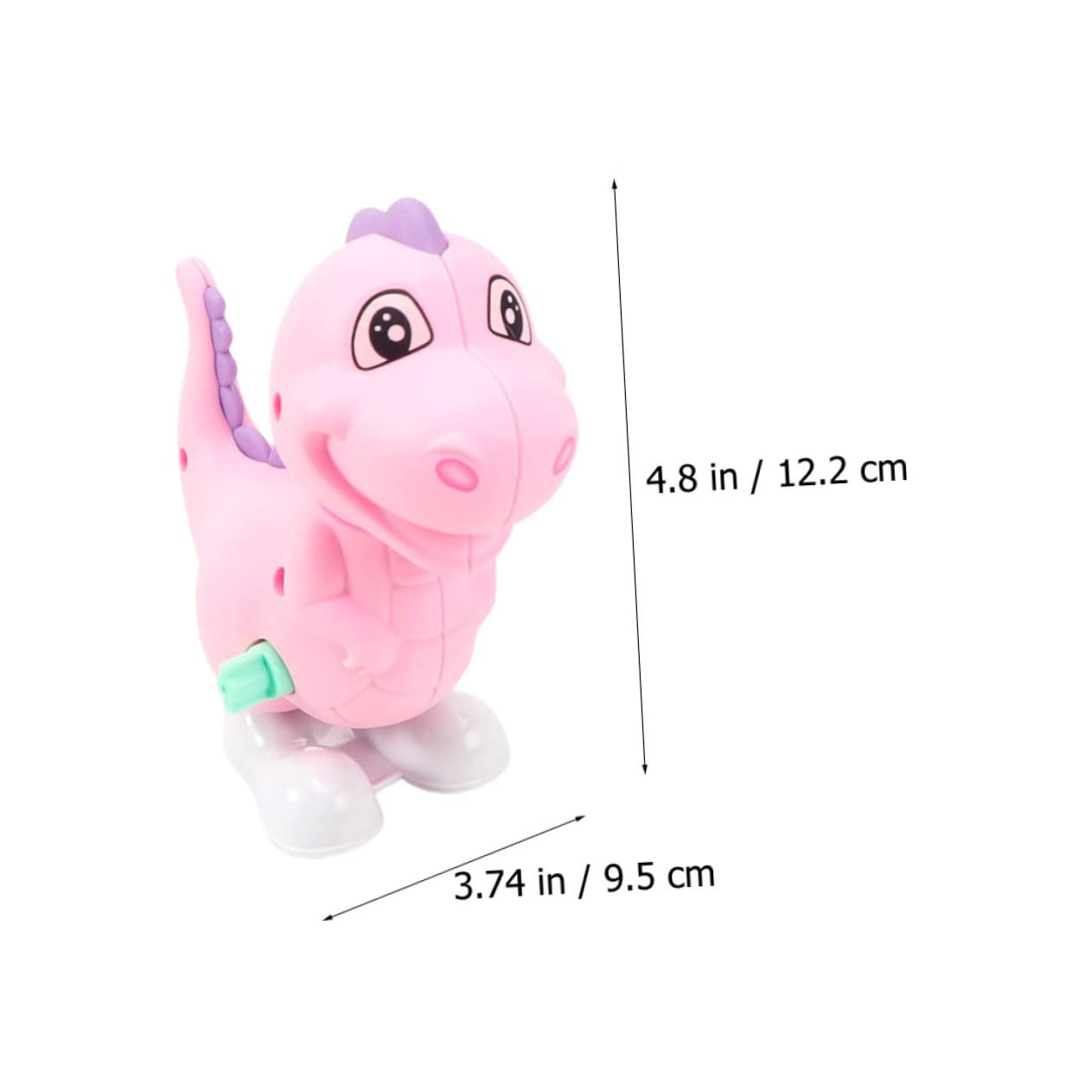 Vaguelly 4pcs Cartoon Dinosaur Clockwork for Fun Wind Up Plaything Random Color Simple Design for Playtime and Learning Random Color
