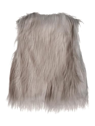 Jhaoyu Kids Girls Faux Fur Vest Open Front Sleeveless Jacket Coat Cardigan Overcoat Waistcoat for Pageant Banquet4
