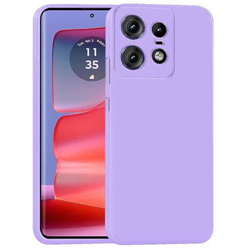 Image of Back Cover for Motorola Moto Edge 50 Pro 5G | Full Camera Protection | Premium Liquid Silicon Case | Flexible Bumper Case for Motorola Moto Edge 50 Pro 5G (Purple)