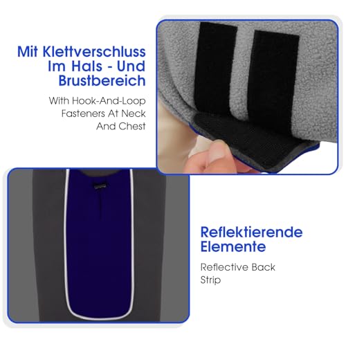 KONVINIT Dackel Pullover Fleece - Outdoor Hundemantel Gehäkelter Winterpullover mit Reflektoren und Öffnung für Geschirr, Ideal für Kalte Tage