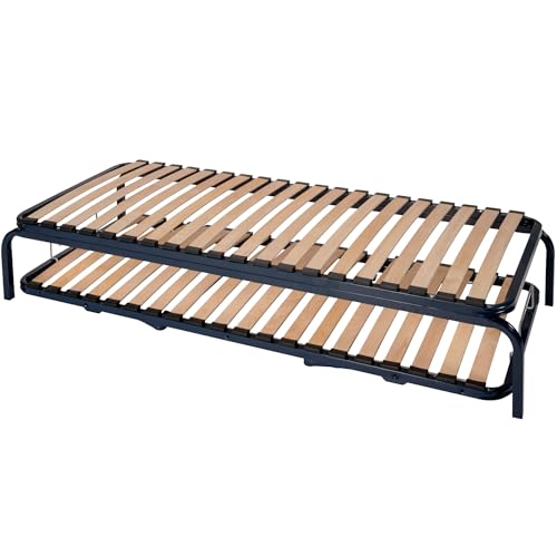 Sedac Ensemble lit gigogne - 70x190-20 Lattes Bois - Made in France - Gain de Place