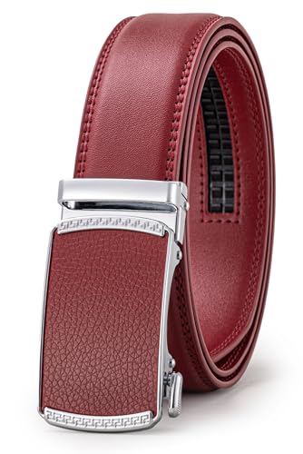 Image of Men's Belt, Ratchet Dress Casual Belt with Adjustable Automatic Buckle Trim to Fit