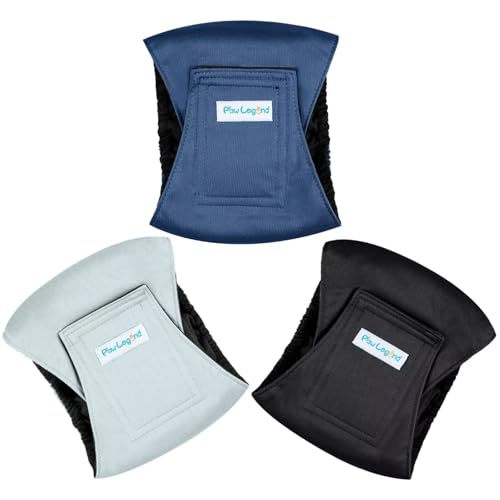 Image of Paw Legend Washable Dogs Diapers Male Dog Belly Bands for Male Dogs Diapers Reusable Puppy & Doggie Diapers Male (3 Pack, X-Small)