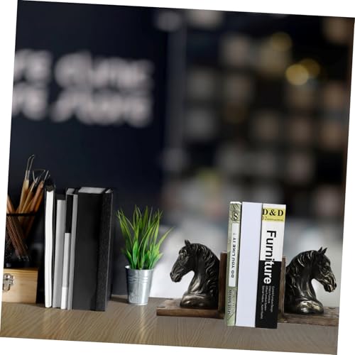 Serrage-Livres Résine Tête de Cheval Rétro Robuste Bibliothèque - 8
