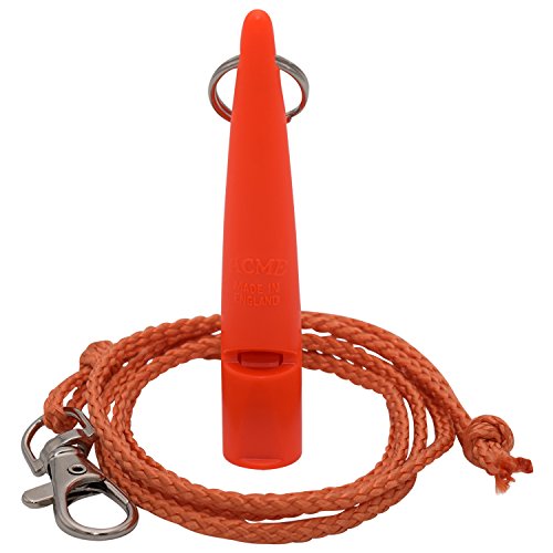 Acme United Europe, acme dog whistle no. 210, orange with strap, whistle with ball, from England, ideal for dog training, loud and far-reaching