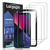 [3 Stück] Lucyupn Schutzfolie für iPhone 13/13 Pro, Full Screen Schutzglas iPhone 13 Pro Schutzfolie 9H Härte mit Positionierhilfe Displayschutzfolie HD Klar Glas Folie, 6,1 Zoll