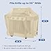 SunPatio Grill Cover 58 Inch, Heavy Duty Waterproof Barbecue Cover, Outdoor Charcoal Gas Grill Protector, All Weather Protection Compatible for Weber Char-Broil Nexgrill Kenmore and More, Beige