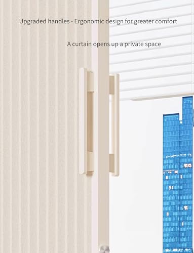 Cortina de baño plegable magnética de 130"x180" contra filtraciones de agua 5
