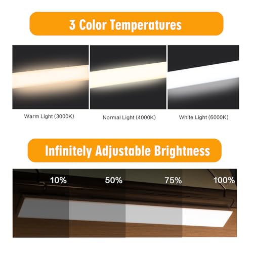 Image of 9.5 inches Full Screen Bright Motion Sensor Light Indoor, Rechargeable Touch Control Under Cabinet Lights, LED Under Cabinet Lighting for Kitchen Cabinet Closet Stairs