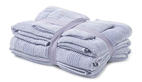 Carrefour Tex - Pack 6 Toallas de Algodón Rizo Morado