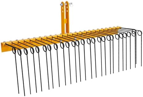 Amazon.com : 60 Inch Pine Straw Needle Rake,26 Coil Spring Tines Pine ...