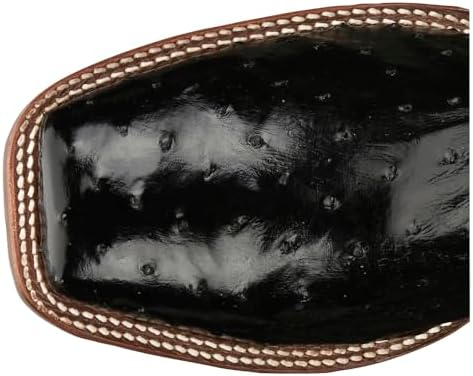 Tony Lama Men`s Black Full Quill 11" Beige Top Boot Brown 9.5 EE | Image 3
