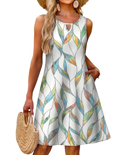 Image of Sundresses for Women Summer Dresses 2025 Beach Vacation Clothes Floral Swim Cover Up Resort Wear M