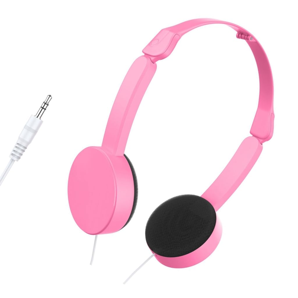 Elnwnnkc Over Ear Headphones 3.5mm Connection, Foldable Lightweight for Easy Storage, Comfortable Wear for