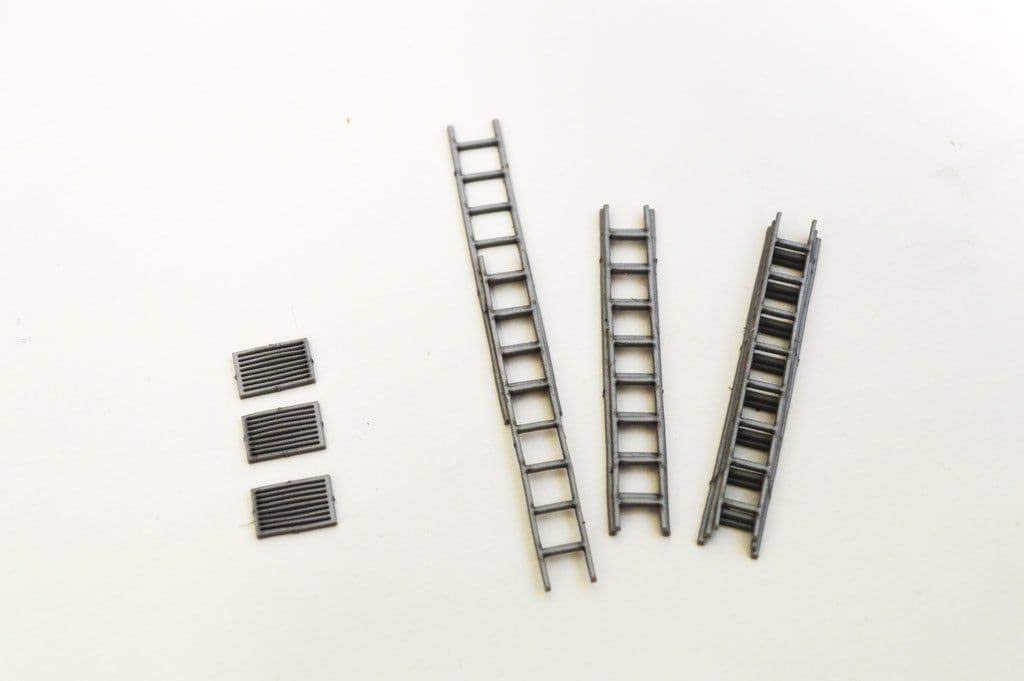 Scale Model Scenery LX047-OO Laser Cut 10ft Extending Ladders For OO Scale Model Railway Layouts & 1:76 Diecast Dioramas