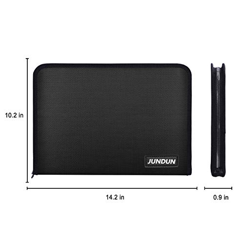 JUNDUN Document Organizer,A4 Size Fireproof and Waterproof Expanding File Folder with 13 Pockets,Silicone Coated Portable File Organizer