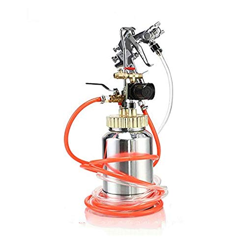 LeTkingok 2L Pressure Tank Ejection Gun Water-in-Water Spray Gun for Marble Latex Stone Colorful Painting (Caliber 2.0MM)