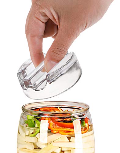 Topzea 9 Pack Fermentation Glass Weights With Easy Grip Handle For Wide Mouth Mason Jar Pickling Jars For Sauerkraut, Vegetables, And Other Fermented Food #TOP3