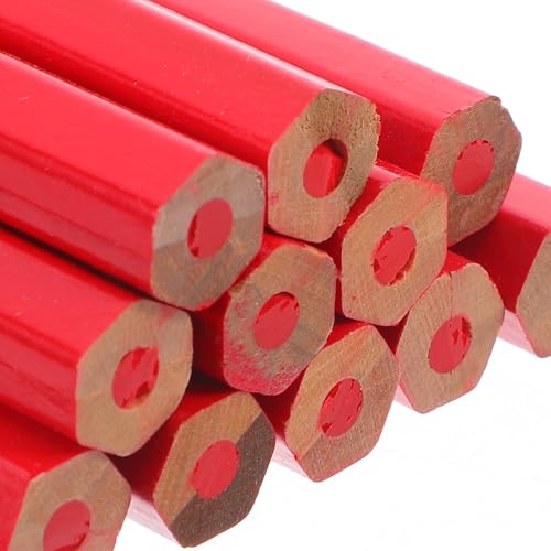 Juego de 20 lápices carpinteros de madera con doble punta miniatura 3
