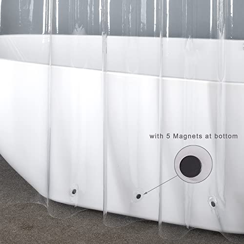Ufriday Clear Shower Curtain, Extra Long Shower Curtain Liner 72X78 Inch,Bathroom Curtain Waterproof With 5 Magnets Bottom, For Home And Hotel,Peva #TOP2