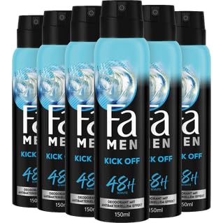 FA Lot de 6 déodorants en spray pour homme Kick Off 150 ml
