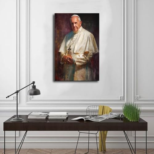 Portrait de pape sur toile pour sublimer un mur vide - 3