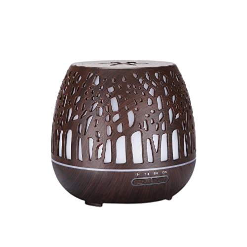 Esencias Humidificador Humidificador Aromaterapia Luz De Noche Colorida 500Ml-Veta De Madera Profunda Cover