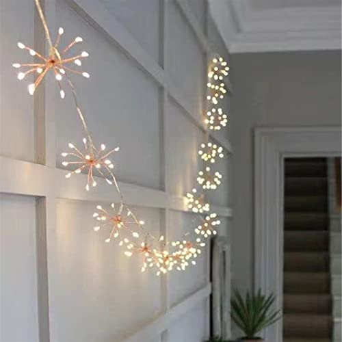 DINOWIN Solar Firework String Lights Waterproof Solar Garden Lights Outdoor Fairy Lights 8 Mode Decorative for Indoor/Outdoor Wedding Patio Yard Christmas (200LED) - Image 2
