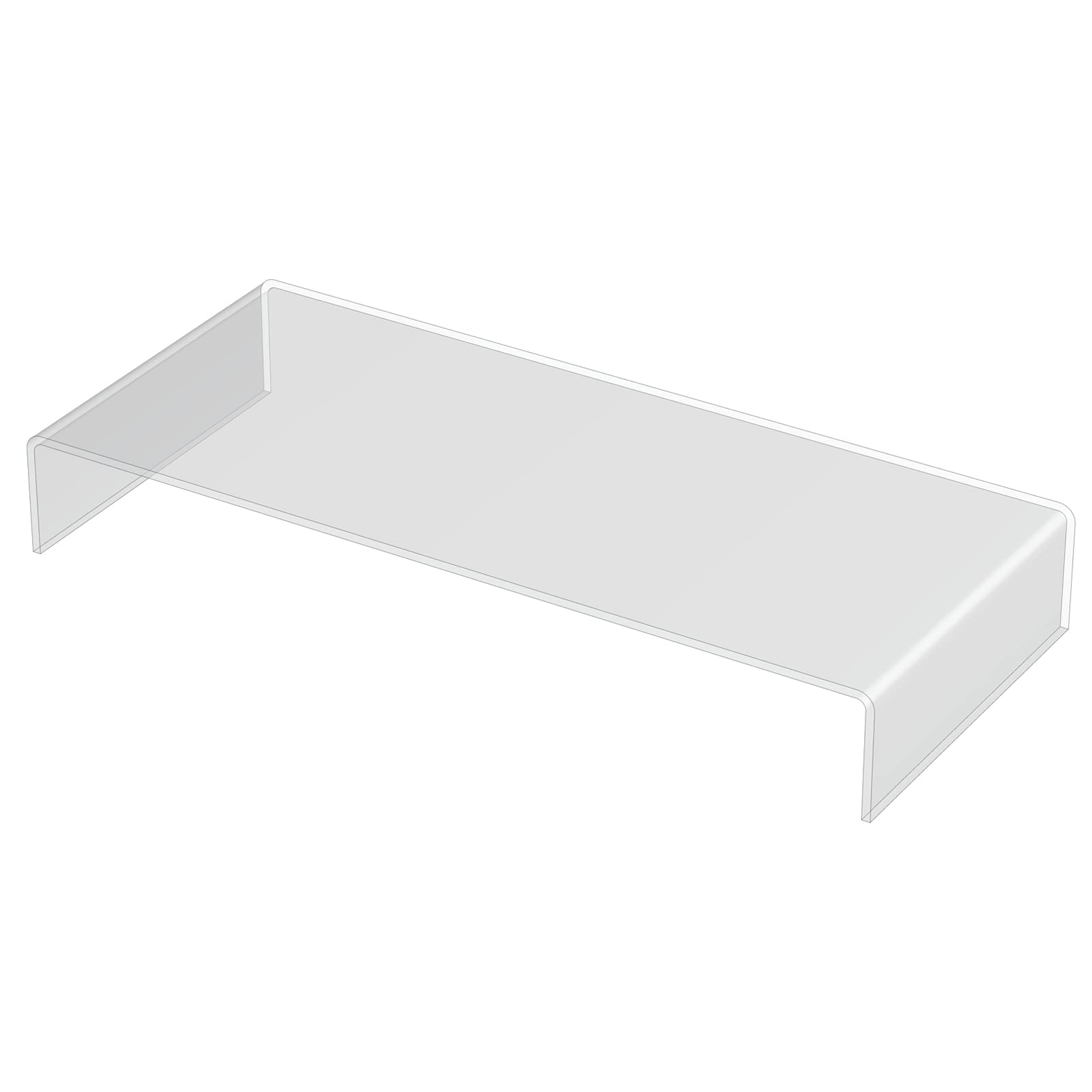 3R W Design Clear Acrylic Display Risers- Premium Shelf Riser Display Stands and Plinths - Hoverstand- Made in UK (6mm-thick-70cm-30cm-10cm, Max Load 3kg)