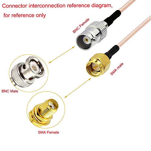 Cable Conector BNC SMA Macho a Hembra 30 cm miniatura 3