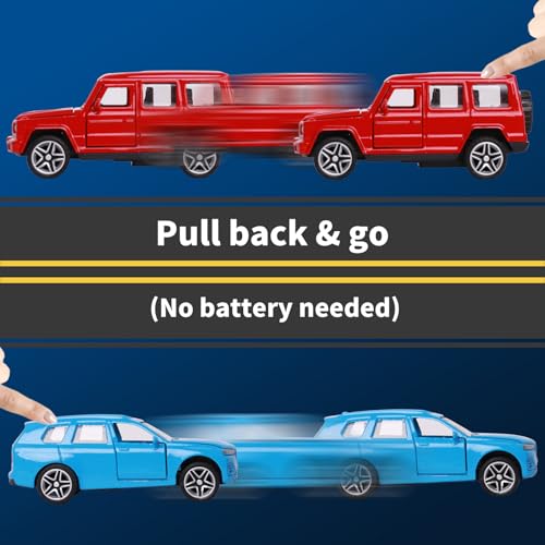 Set de 6 coches de juguete metálicos a escala 1:60 miniatura 3