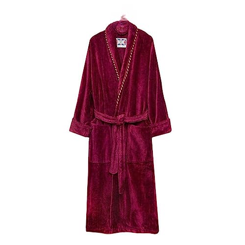 Men's British Bathrobe - Earl Claret