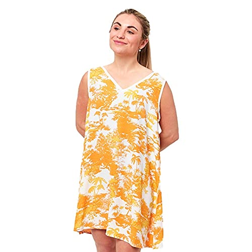 FLASHPIJAMAS Paréo Femme pour Plage, Piscine, SPA, Salon de Bronzage, Cruisier, Composé de Rayon, Amarillo Con Estampado Floral, Taille Unique Cover