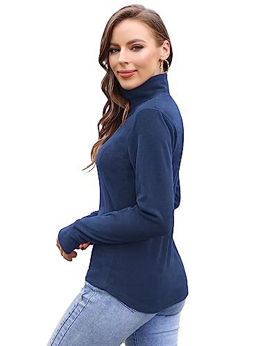 COZZYON Fleece Zip Up Women Lightweight Soft Slim Fit Track Jackets with Thumb Holes2