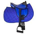 Rülke Holzspielzeug Sattelset, blau für Gartenpferd