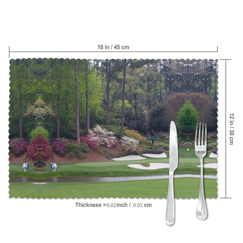 Set de table golf thermorésistant et lavable pour cuisine - 6