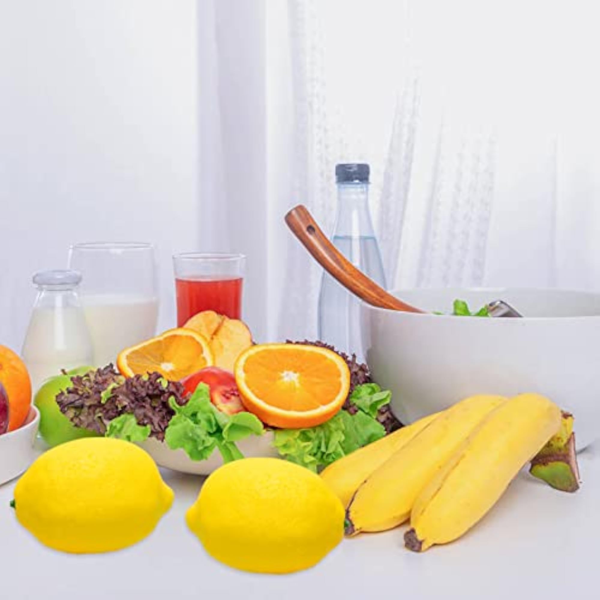 12 pcs Fake Lemons Decorative Fruit Tray