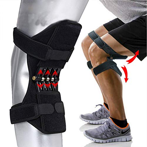 EisEyen Knie-Booster, 1 Paar Patella Booster, Joint Support Knee Pads,Gelenkstütze Knieschützer mit Kraftvolle Zugfeder für Arthritis Tendonitis Gym Workout, Running