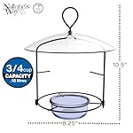 Nature's Way BBFM1 Bluebird Buffet Metal Bird Feeder with Protective Baffle, Outdoor Wild Bird Feeder and Décor, One Glass Dish with 3/4 Cup capacity, Blue - Image 3