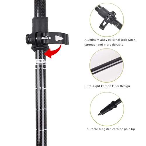 CONTOOSE 3K Carbon Fiber Trekking Poles & Walking Stick Collapsible Lightweight for Hiking (1-PCS) by CONTOOSE - Used condition - Image 4