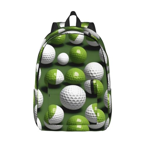 Mochila para negocios y senderismo con estampado de pelota de golf de mujer para viaje