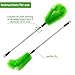 2 Pcs Gutter Cleaning Brush Roofing Tool Rain Gutter Guard Cleaner Tool with 2 Brush Heads Adaptation Thread Interface Dia 0.75 Inch, Interface Diameter 19 mm Easy Remove Leaves from The Ground