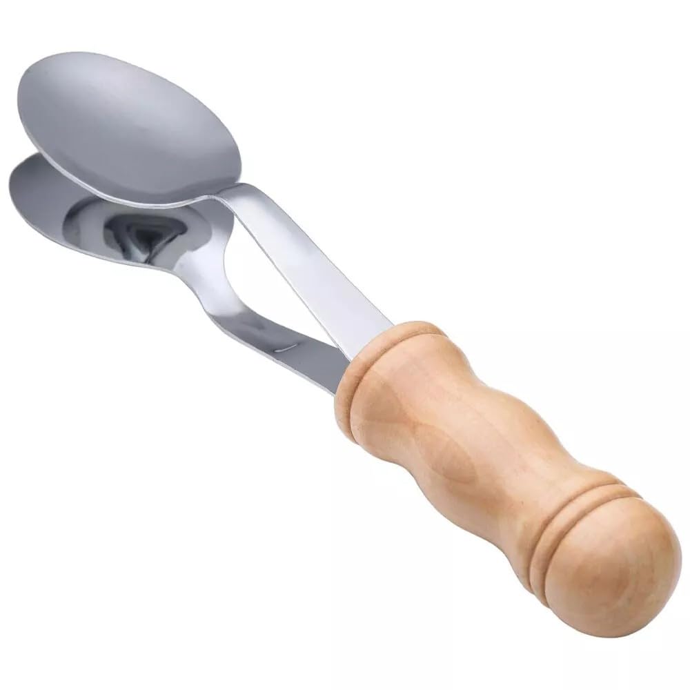 1/2PCS Orff Music Irish Musical Spoons Percussion Instrument with Wooden Handle Percussion Instrument Gifts 8 Inch (1)