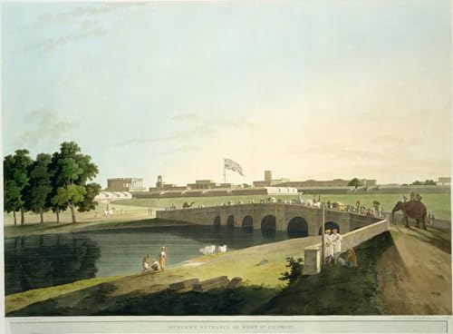 Toile imprimée Fort St George Madras tableau paysage célèbre déco murale 60x90cm