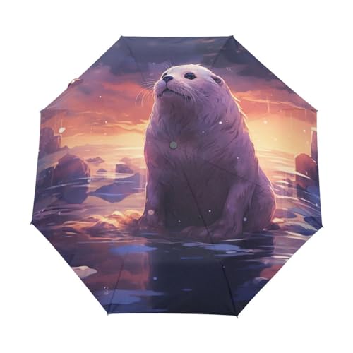 KAAVIYO Cute Sea Animal Umbrella Windproof Automatic Foldable Umbrells Auto Open Close for Men Women Kids