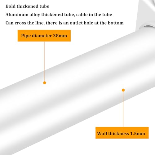 Support de fixation réglable et rétractable pour caméra dôme - En alliage d'aluminium - Pour installation au mur et au plafond - Gestion des câbles dissimulés pour la surveillance de sécurité
