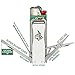 LighterBro Stainless Steel Lighter Sleeve Set (2 Pack) Cool Lighters Case with Multi-Tool & Survival Tool, Cool Gadgets - Compatible with Clipper & BIC Lighters (Steel Stealth & Icon Silver)