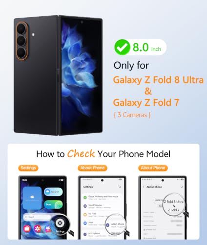 Image of FNTCASE for Samsung Galaxy Z Fold 7 Case: Galaxy Z Fold 8 Ultra Case [Hinge Protection + Screen Protector] [Fit for Magsafe] Military Grade Drop Protective, Translucent Matte Phone Cover - Green
