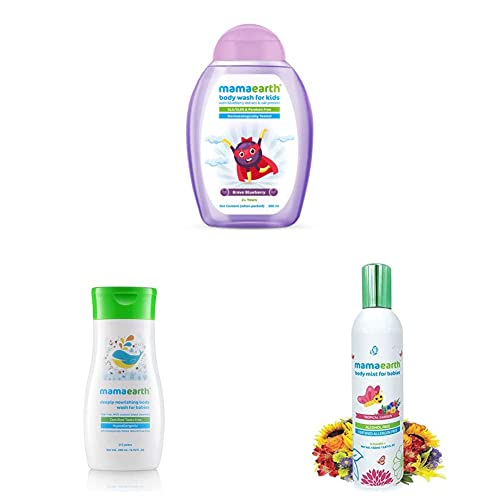 Image of Mamaearth Brave Blueberry Body Wash &Mamaearth Deeply nourishing wash &Mamaearth Perfume Body Mist