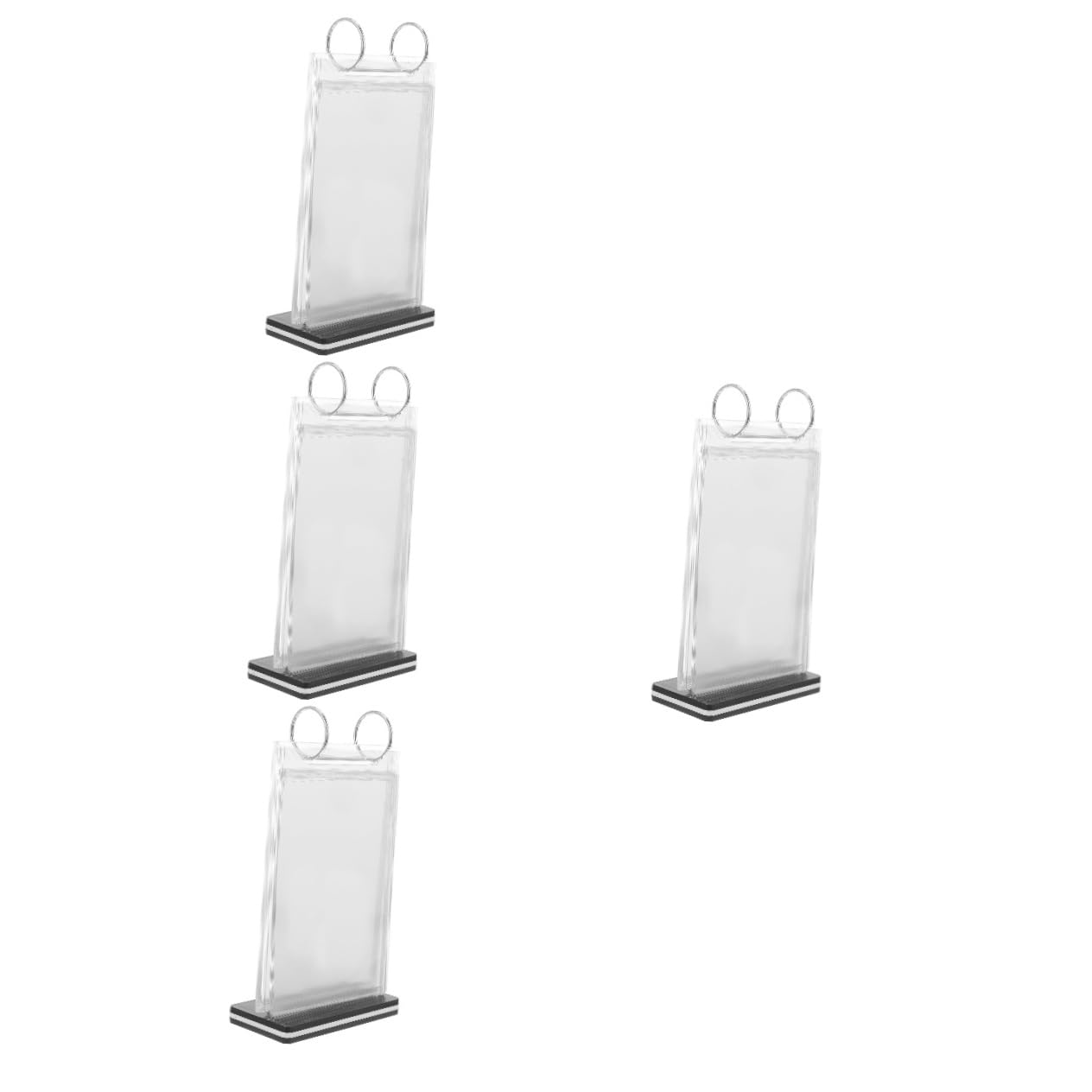 VILLFUL 4pcs Menu Display Stand Catalog Holder for Desk Store Label Holder Retail Tag Holder Poster Holder Menu Holder Stand Table Display Holder Sign Menu Holder for Table Pvc Transparent